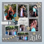 How to Design the Dance Scrapbook Layouts Prom 2016 Pg2 Krissy Collette Pixel Scrapper Digital Scrapbooking