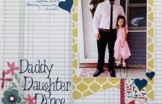 How to Design the Dance Scrapbook Layouts Random Memories One Page Scrapbook Layout Daddy Daughter Dance