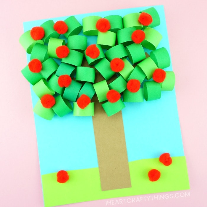 How To Make A Craft With Paper Technique How To Make A 3d Paper Apple Tree Craft