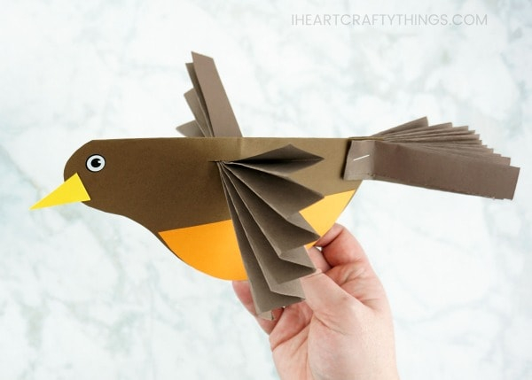 How To Make A Craft With Paper Technique How To Make A Colorful Paper Bird Craft Fun Paper Craft For