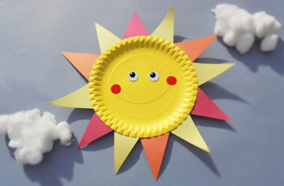 How To Make A Craft With Paper Technique Paper Plate Crafts How To Make A Sun