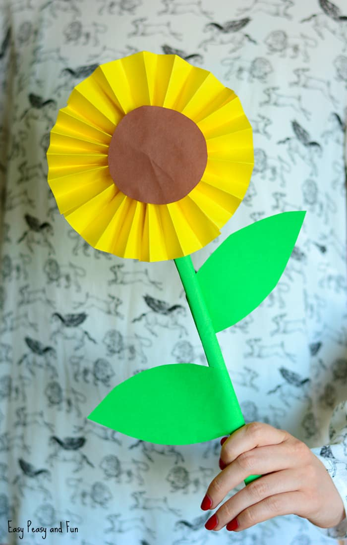 How To Make A Craft With Paper Technique Sunflower Paper Craft Idea Easy Peasy And Fun