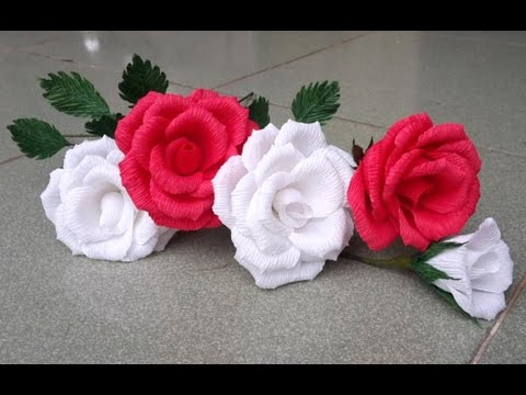 How To Make A Paper Flower Craft As Home Décor Abc Tv How To Make Rose Paper Flower From Crepe Paper Craft Tutorial