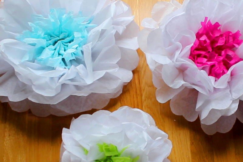 How To Make A Paper Flower Craft As Home Décor Favorite Craft Giant Tissue Paper Flowers Pink Penguiny