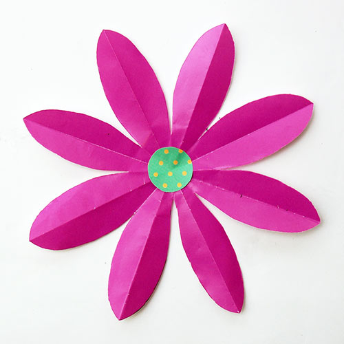 How To Make A Paper Flower Craft As Home Décor Folding Paper Flowers 8 Petals Kids Crafts Fun Craft