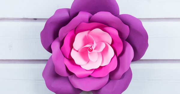 How To Make A Paper Flower Craft As Home Décor Learn To Make Giant Paper Roses In 5 Easy Steps And Get A