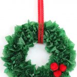 How To Make Christmas Crafts Out Of Paper Kids Christmas Craft Tissue Paper Wreath how to make christmas crafts out of paper|getfuncraft.com