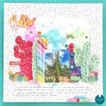 How to Make DIY Scrapbooking Layouts Friends Artful Leigh Damask Love Wild Card Scrapbook Layout Paper Cacti
