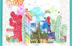 How to Make DIY Scrapbooking Layouts Friends Artful Leigh Damask Love Wild Card Scrapbook Layout Paper Cacti