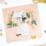 How to Make DIY Scrapbooking Layouts Friends Pretty Layered Flowers Maggie Holmes Design