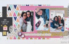 How to Make DIY Scrapbooking Layouts Friends Scrapbook Layout Lady Pattern Paper Scrapbooking Paper