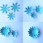 How To Make Paper Crafts Flowers Blue Colored Paper Flower Template Ideas how to make paper crafts flowers|getfuncraft.com
