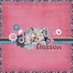 How to Turn Blank Scrapbook Pages into Beautiful Spring Scrapbook Pages Blossom Free Download Digital Scrapbook Page Black Blue Pink White