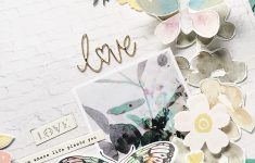 How to Turn Blank Scrapbook Pages into Beautiful Spring Scrapbook Pages Pretty Spring Florals Maggie Holmes Design