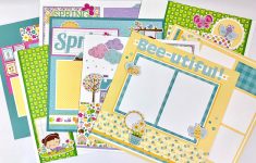 How to Turn Blank Scrapbook Pages into Beautiful Spring Scrapbook Pages Spring Scrapbook Page Kit 12x12 Or Premade 8 Pages Flowers Etsy