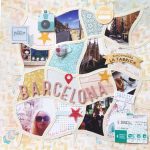 Ideas of Scrapbook Travel Layouts Barcelona Scrapbook Layout