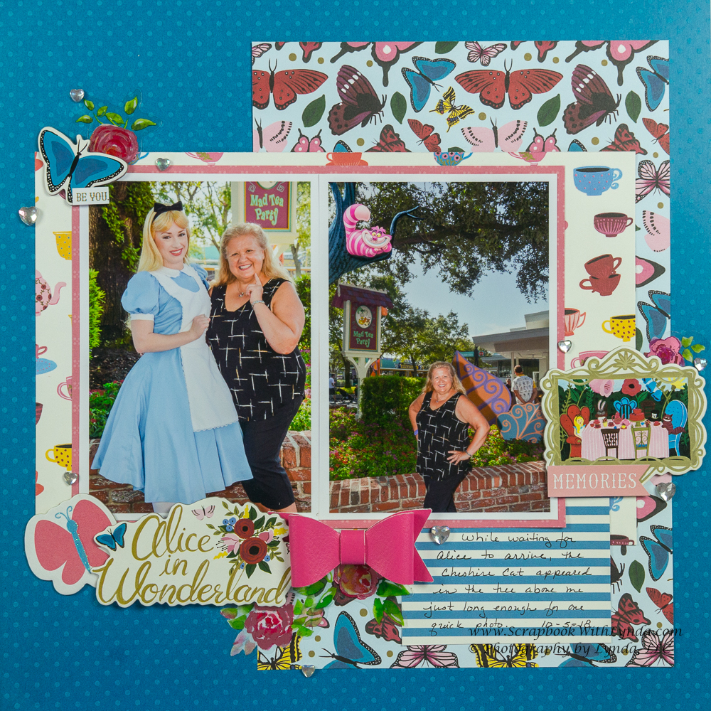Ideas of Scrapbook Travel Layouts Cheshire Cat Layout Scrapbook With Lynda