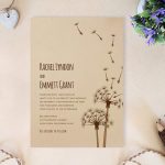 Kraft Paper Invitations 1 Dandelion Wedding Invitation kraft paper invitations|getfuncraft.com
