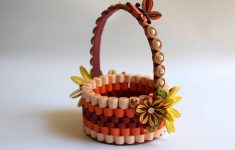 Learn Papercraft Quilling For Beginner Quilled Basket Part 1 Paper Basket Quilling Basket Quilled Flower Basket