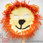 Lion Mask Craft Paper Plate Cft 071 lion mask craft paper plate|getfuncraft.com