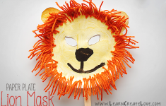 Lion Mask Craft Paper Plate Cft 071 lion mask craft paper plate|getfuncraft.com