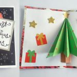 Lovely adorable handmade Christmas cards ideas Diy Pop Up Christmas Tree Cardchristmas Pop Up Card Handmade Christmas Greeting Card Idea