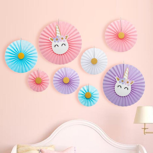 Making Your Own Hanging Paper Crafts 2019 Unicorn Tissue Paper Cut Out Paper Fan Pinwheels Handmade Hanging Flower Paper Crafts Showers Wedding Party Birthday Festival Decor From