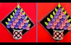 Making Your Own Hanging Paper Crafts How To Make A Paper Flower Wall Hanging Paper Flowers Diy Simple Handmade Home Decor