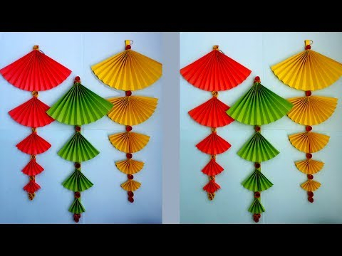 Making Your Own Hanging Paper Crafts How To Make Paper Wall Hanging Very Easy And Simple