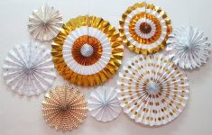 Making Your Own Hanging Paper Crafts Printing Hot Stamping Party Gold Set Thick Paper Fan Kids Birthday Hanging Paper Decor Golden Paper Crafts Glitter Paper