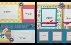 Most Important Elements on Easter Scrapbook Pages Easter 12x12 Premade Scrapbook Pages Happy Easter Easter Scrapbook Layout Spring Scrapbook Page Easter Bunny Bunny Holiday Easter Egg