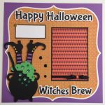Ornaments to Apply on Halloween Scrapbook Pages Premade 12x12 Halloween Scrapbook Page Layouts Witches Brew
