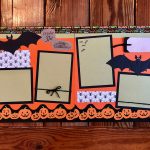 Ornaments to Apply on Halloween Scrapbook Pages Premade Halloween Scrapbook Layout Two Page Layout Halloween Scrapbooking Halloween Scrapbook Pages Halloween Decor 12 X 12 Pages