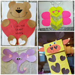 Paper Bag Valentine Crafts Heart Shape Animal Crafts For Valentines Day paper bag valentine crafts |getfuncraft.com