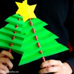 Paper Christmas Crafts Accordion Paper Christmas Tree Craft paper christmas crafts|getfuncraft.com