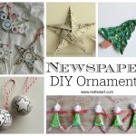 Paper Christmas Crafts Newspaper Ornaments paper christmas crafts|getfuncraft.com
