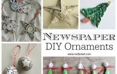 Paper Christmas Crafts Newspaper Ornaments paper christmas crafts|getfuncraft.com