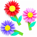 Paper Craft For Kids Flowers Simple Paper Daisy Craft paper craft for kids flowers|getfuncraft.com