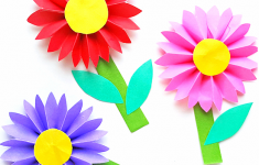 Paper Craft For Kids Flowers Simple Paper Daisy Craft paper craft for kids flowers|getfuncraft.com