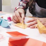 Paper Craft Making Close Up Woman Hand Making Creative Art Craft Using Origami Paper 23 2148188345 paper craft making|getfuncraft.com
