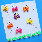 Paper Crafts For Kids Bow Tie Noodle Butterflies Craft For Kids paper crafts for kids|getfuncraft.com