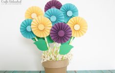 Paper Crafts Ideas Mothers Day Gift Idea Rosette Paper Bouquet Crafts Unleashed 1 paper crafts ideas|getfuncraft.com