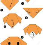 Paper Crafts Step By Step Origami Step By Step Instructions Of A Dog Face Paper Craft paper crafts step by step|getfuncraft.com