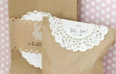 Paper Doily Craft Ideas Brown Bag And Paper Doily Pouches paper doily craft ideas|getfuncraft.com