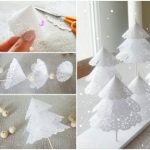 Paper Doily Craft Ideas Creative Ideas Diy Pretty Paper Doily Christmas Trees Ttt1 paper doily craft ideas|getfuncraft.com