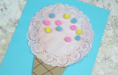 Paper Doily Crafts For Kids Doily Ice Cream paper doily crafts for kids|getfuncraft.com