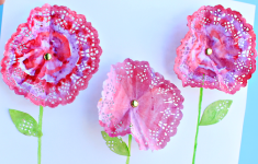 Paper Doily Crafts For Kids Doily Spring Flower Craft For Kids paper doily crafts for kids|getfuncraft.com