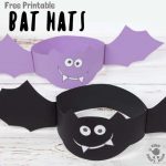 Paper Hat Craft Printable Halloween Bat Hats Squared paper hat craft|getfuncraft.com