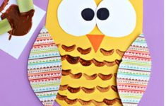 Paper Owl Crafts Celery Stamped Owl paper owl crafts|getfuncraft.com
