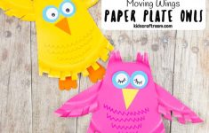 Paper Owl Crafts Paper Plate Owl Craft Square paper owl crafts|getfuncraft.com